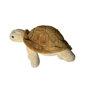 Wildlife Artists Inc Sea Turtle Plush Stuffed Animal Brown Cream Soft Toy Kids